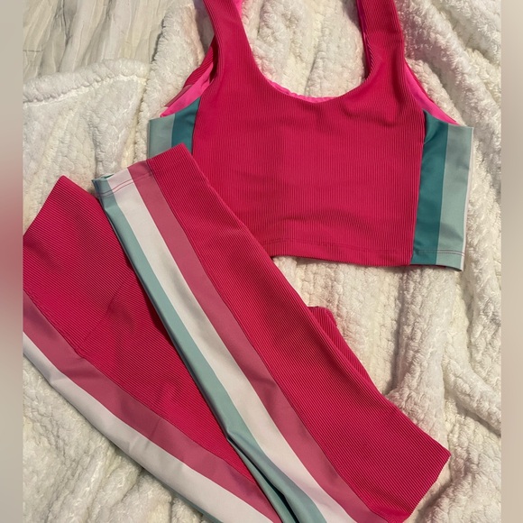 Beach Riot Pink Colorblock Set - Picture 1 of 6